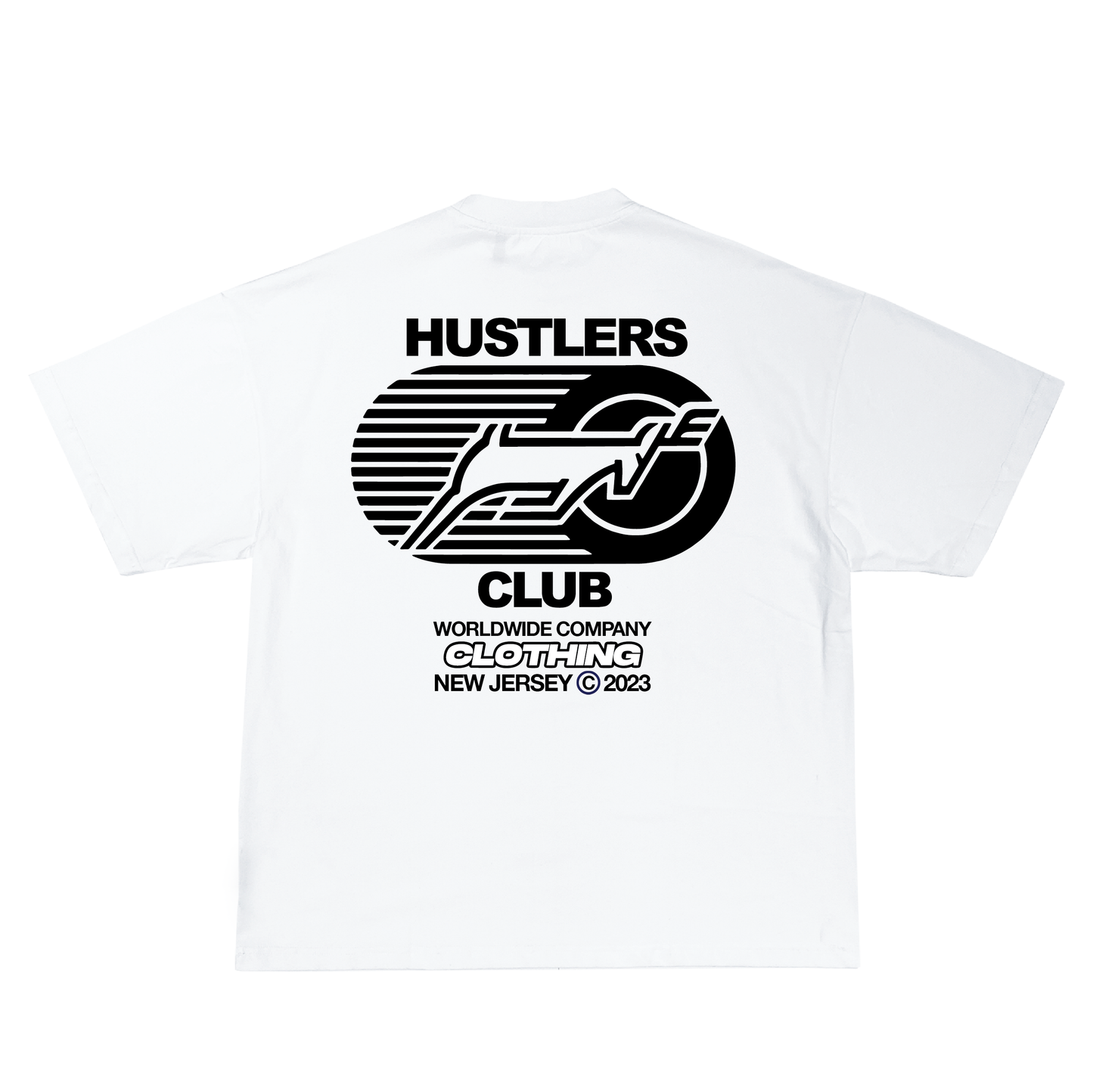 Hustlers Club Tee (White/Black)