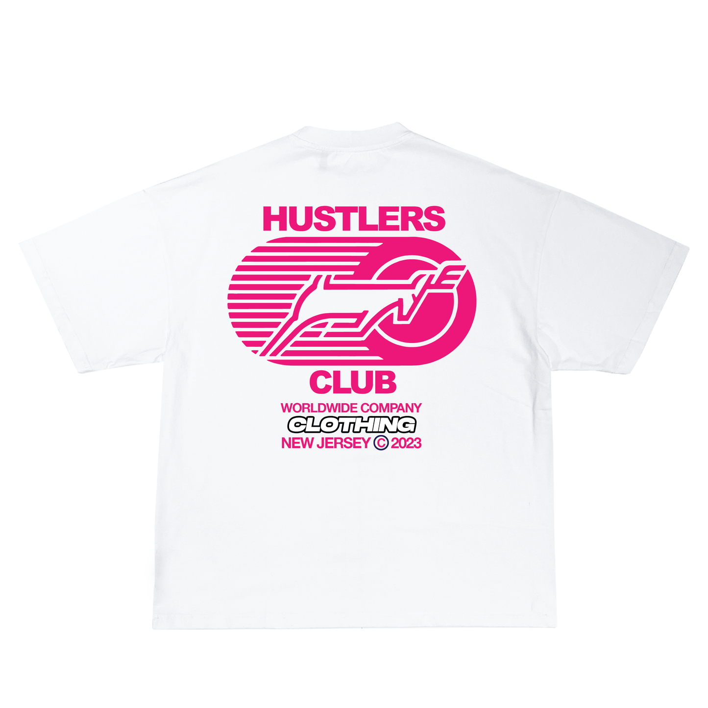 Hustlers Club Tee (White/Pink)