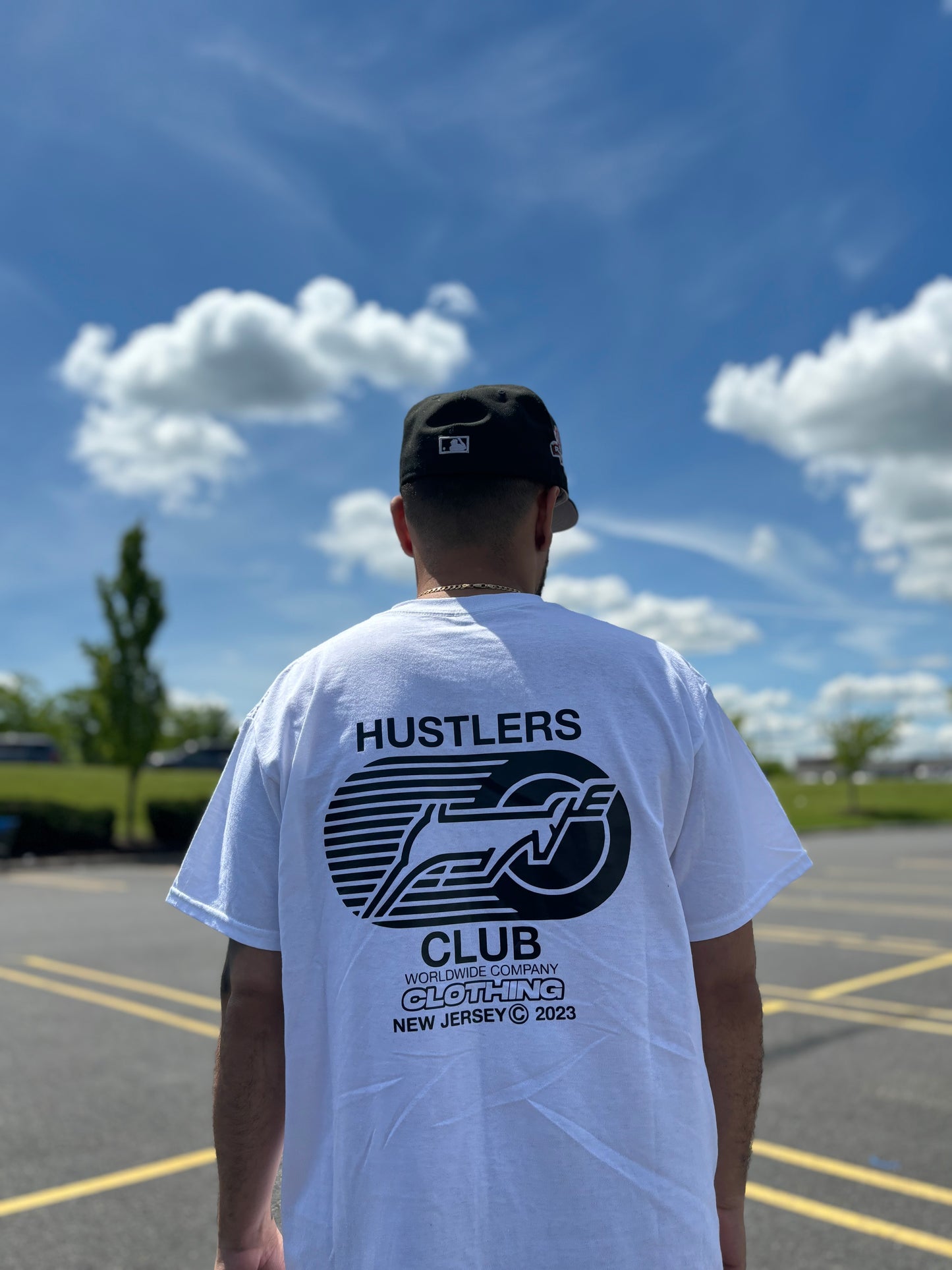Hustlers Club Tee (White/Black)