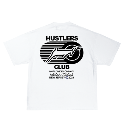Hustlers Club Tee (White/Black)